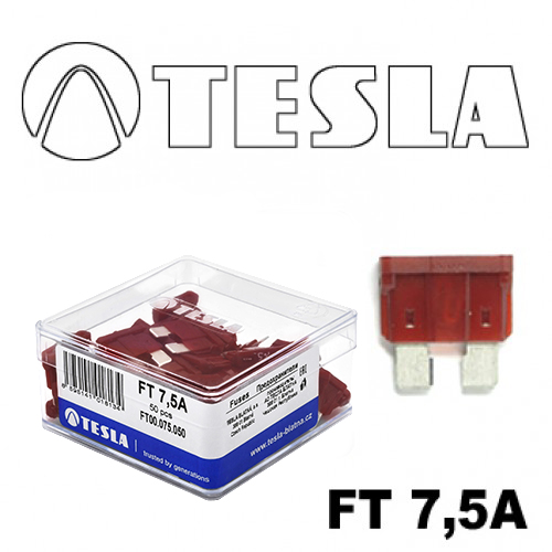 Предохранитель Tesla "вилка-стандарт"  7,5А (50шт)