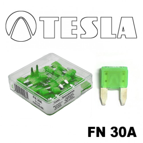 Предохранитель Tesla "вилка-мини" 30А (50шт)