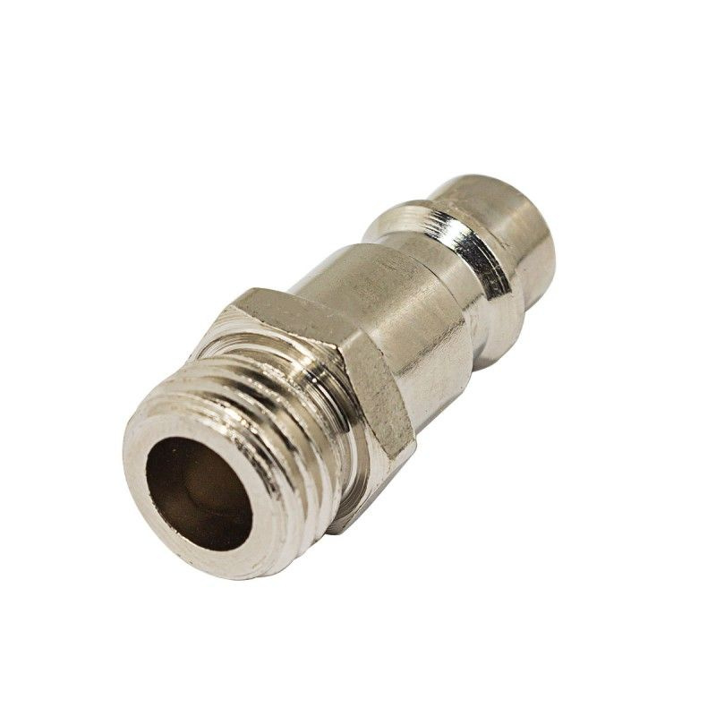 Разъём пневмо быстросъёмный "папа" с наружней резьбой (короткая резьба 1/4)