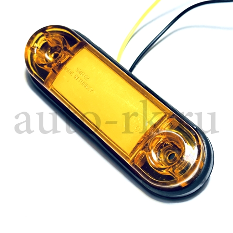 Указатель  габаритов  6 SMD (12v-24v) "NEON" (90мм)(желтый)(10шт) 