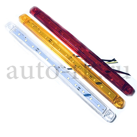 Указатель  габаритов 12 SMD (12v-24v) (235мм)(жёлтый)(10шт)