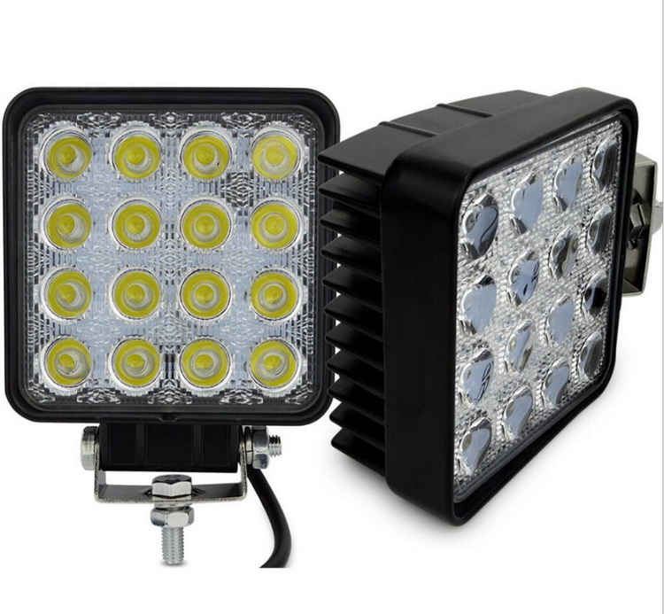 Фара п/т Led 16LED-48W (40мм)(квадратная)(PR-1468)